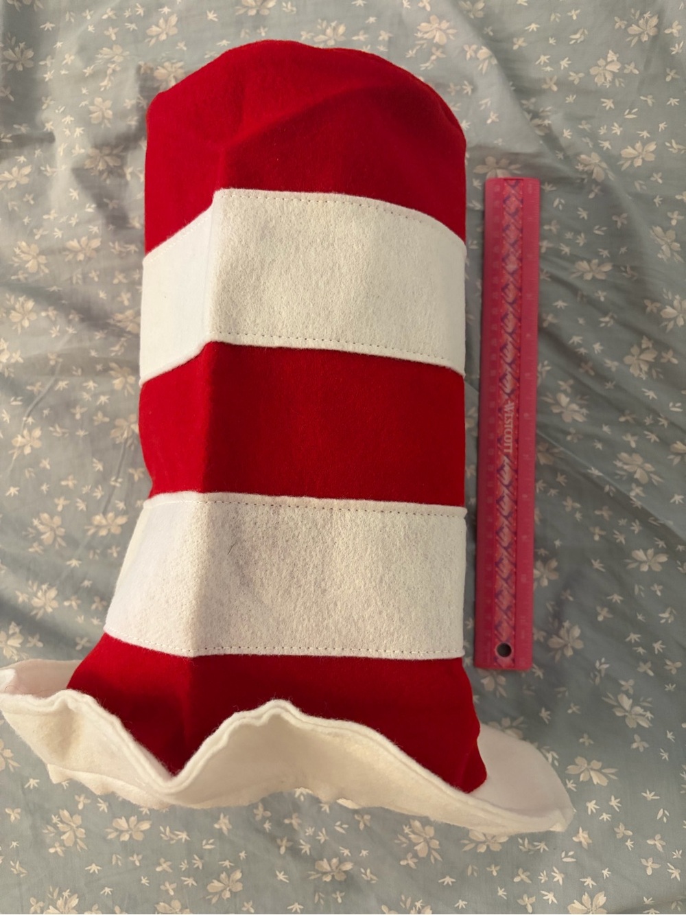 Vintage Red and White Striped Cat in the Hat